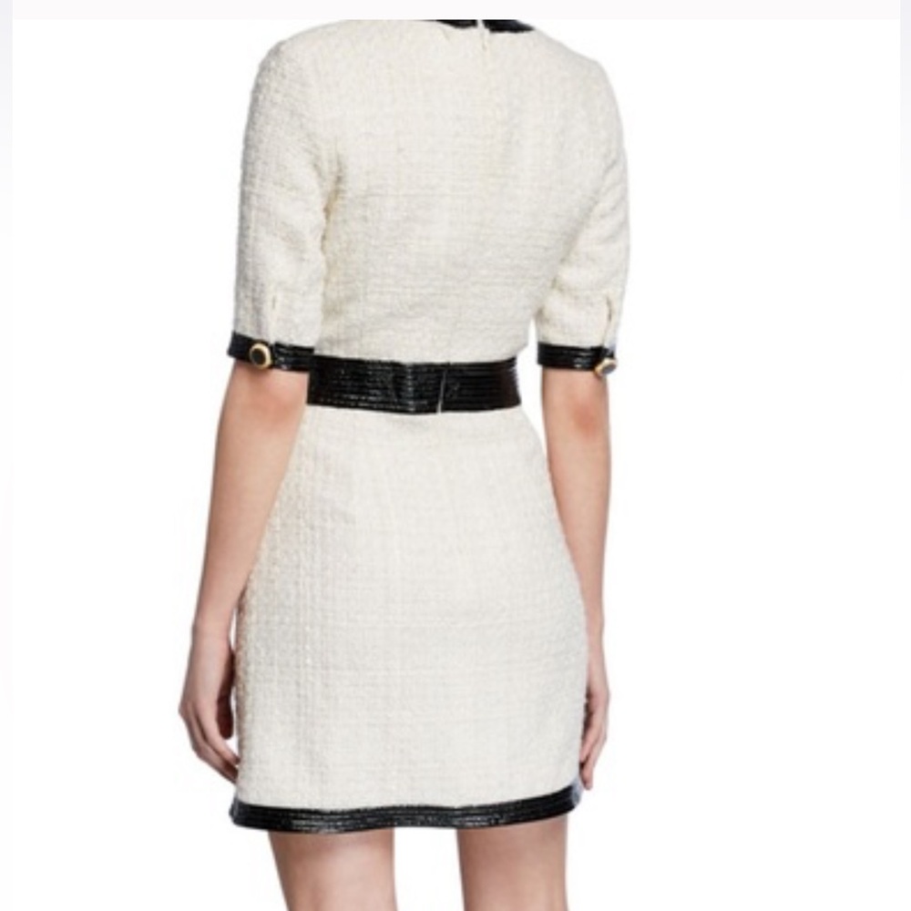 VERONICA BEARD Simona Black Cream Tweed Dress Sz 12 - Picture 2 of 3